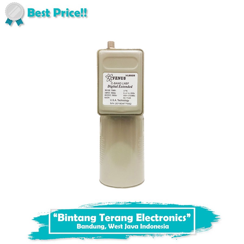 Single Out VLB-928 LNB C Band 1 Satelit 1 Receiver Parabola Venus Paling Baru BTE