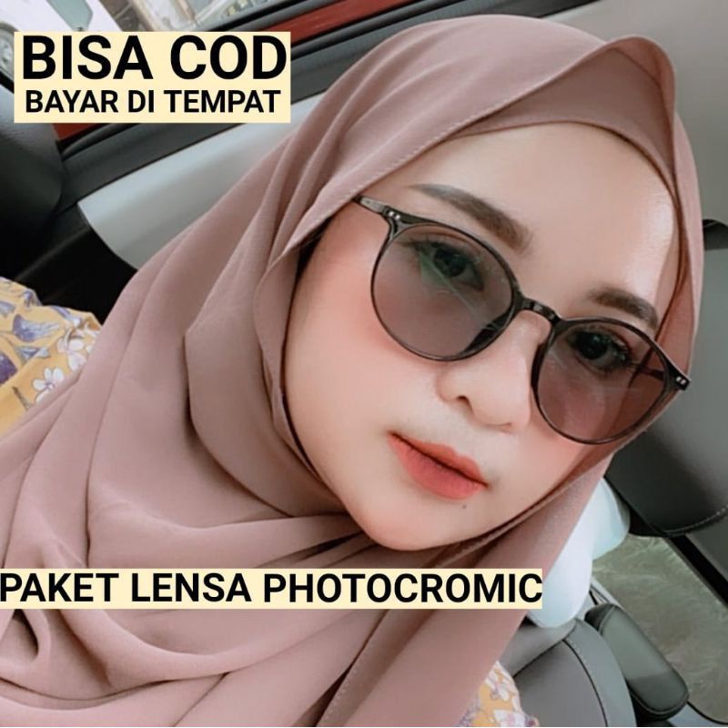 Kacamata paket lensa blue chromic radiasi|frame lensa blue chromic lentur