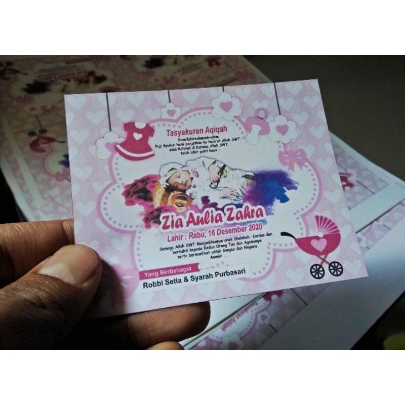 

Sticker syukuran, khitanan, 4 bulanan, 7 bulanan, aqiqah, ulang tahun, dll