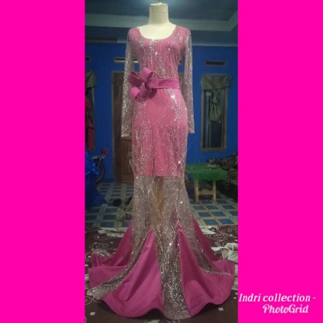 Gaun pink fanta bahan sugar candy