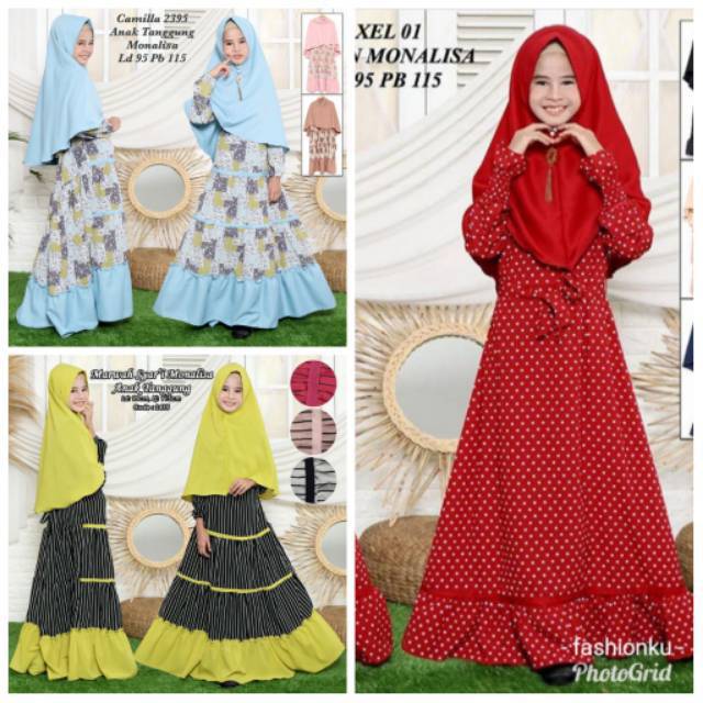 gamis anak tanggung motif/gamis syar'i anak tanggung motif/gamis anak remaja set khimar