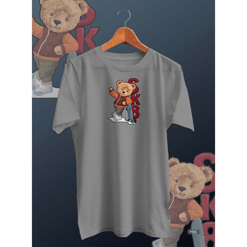 BAJU KAOS DISTRO PRIA BEAR SK8e /KAOS PRIA/KAOS DISTRO/KAOS MURAH PRIA/UNISEX/COTTON COMBED 30s