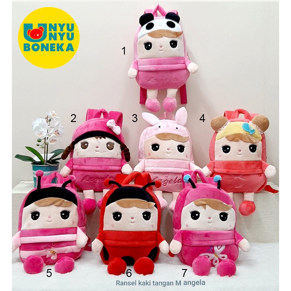 Tas Ransel Import Boneka kaki tangan metoo angela pretty girl princess sekolah baby kids