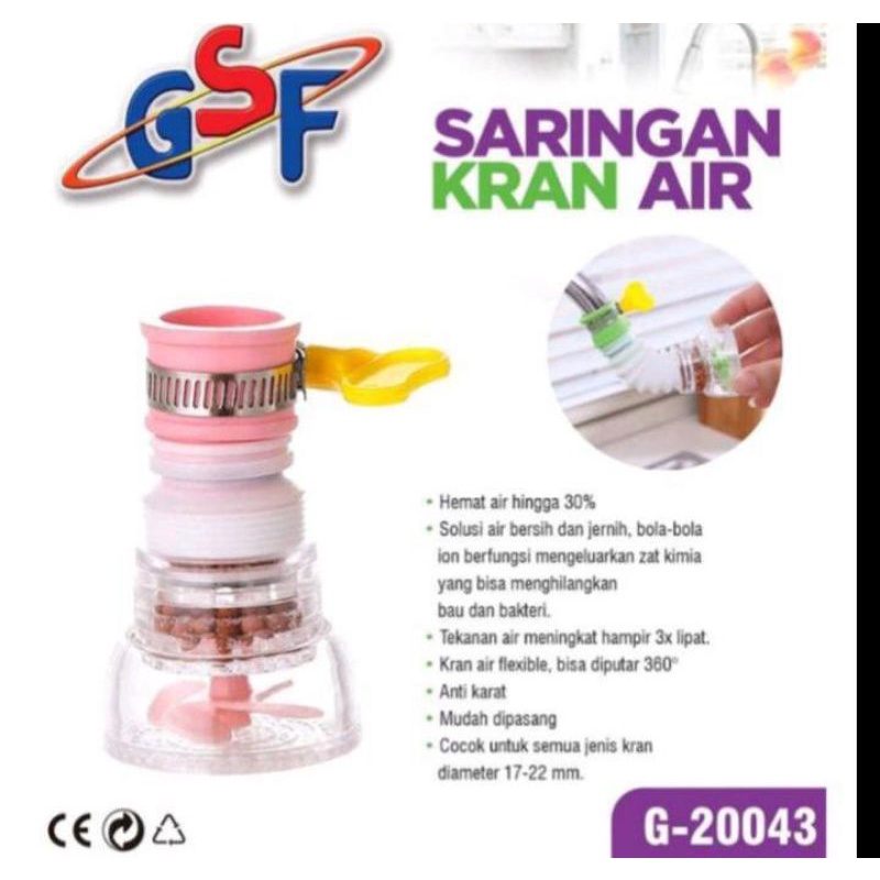 sambungan kran air +klem GSF multifungsi rotasi 360 derajat