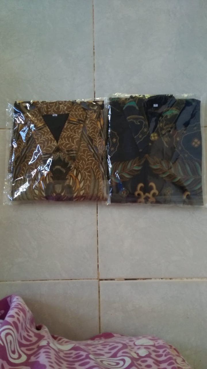 Batik Pria Krisnamukti Navy Full Furing Katun Halus Sragenan Size S-xxl Asli Solo