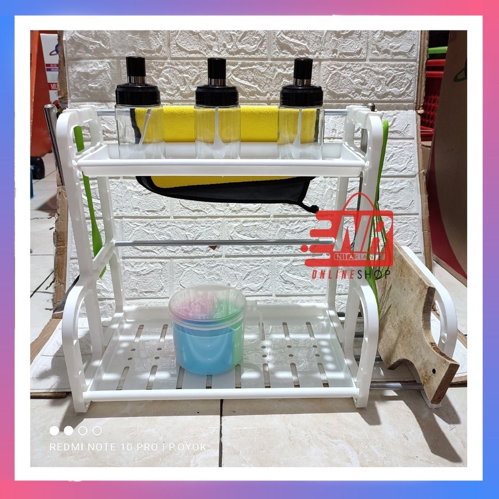 Rak Bumbu Dapur GSF G-7004 / Rak Bumbu Dapur / Rak Dapur Plastik / Rak Dapur 2 Susun