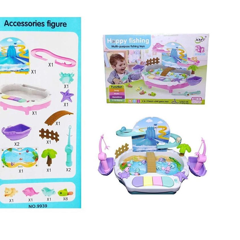 ۞ HAPPY FISHING Mainan Anak Fishing Game 2in1 Pancing Ikan & Track ✤