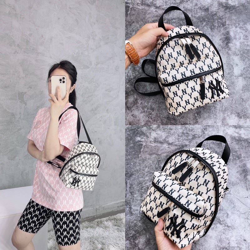 RYX - Monogram MLB Tas Ransel Wanita Fashion Casual - Ori Import