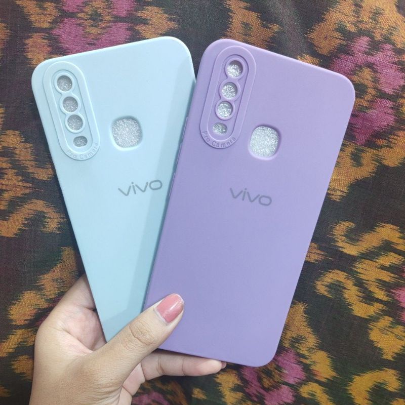 soft case softcase square edge pastel vivo Y12 Y15 Y17