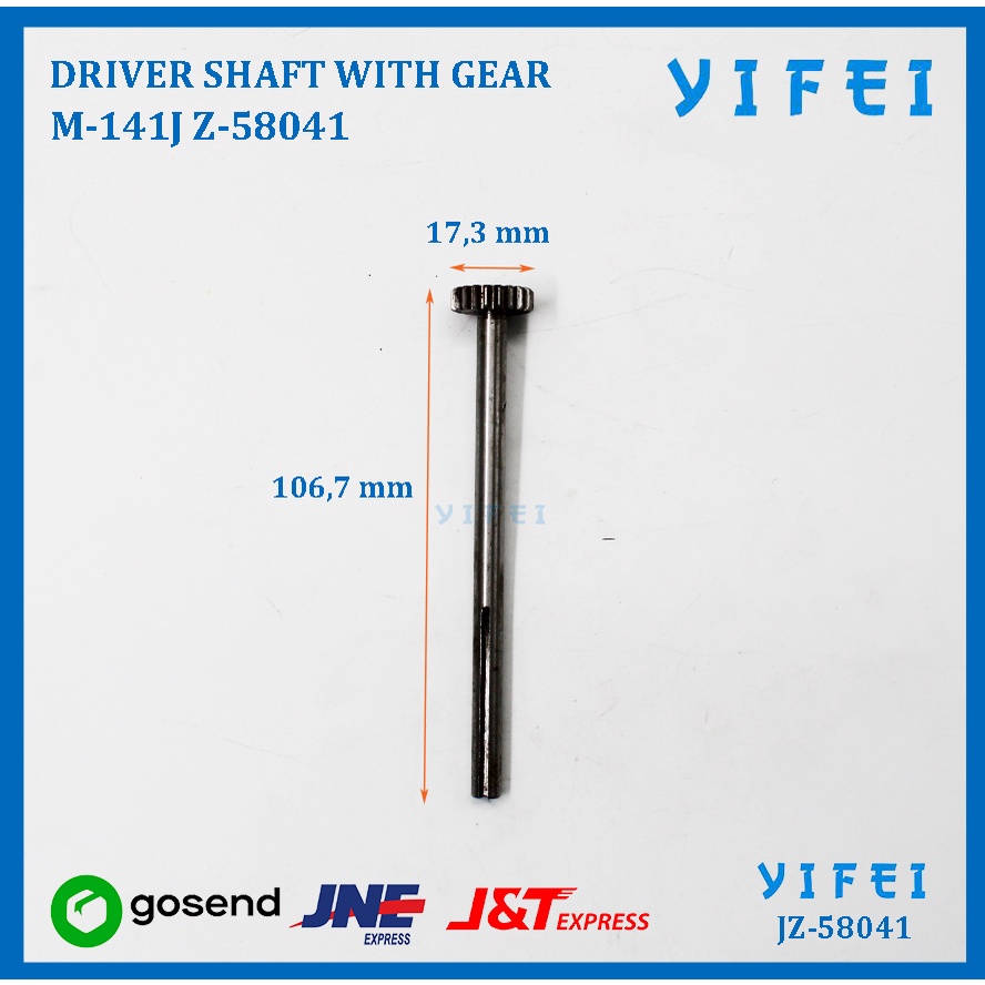 DRIVER SHAFT WITH GEAR M-141 MESIN POTONG KM KS AU YIFEI-58041