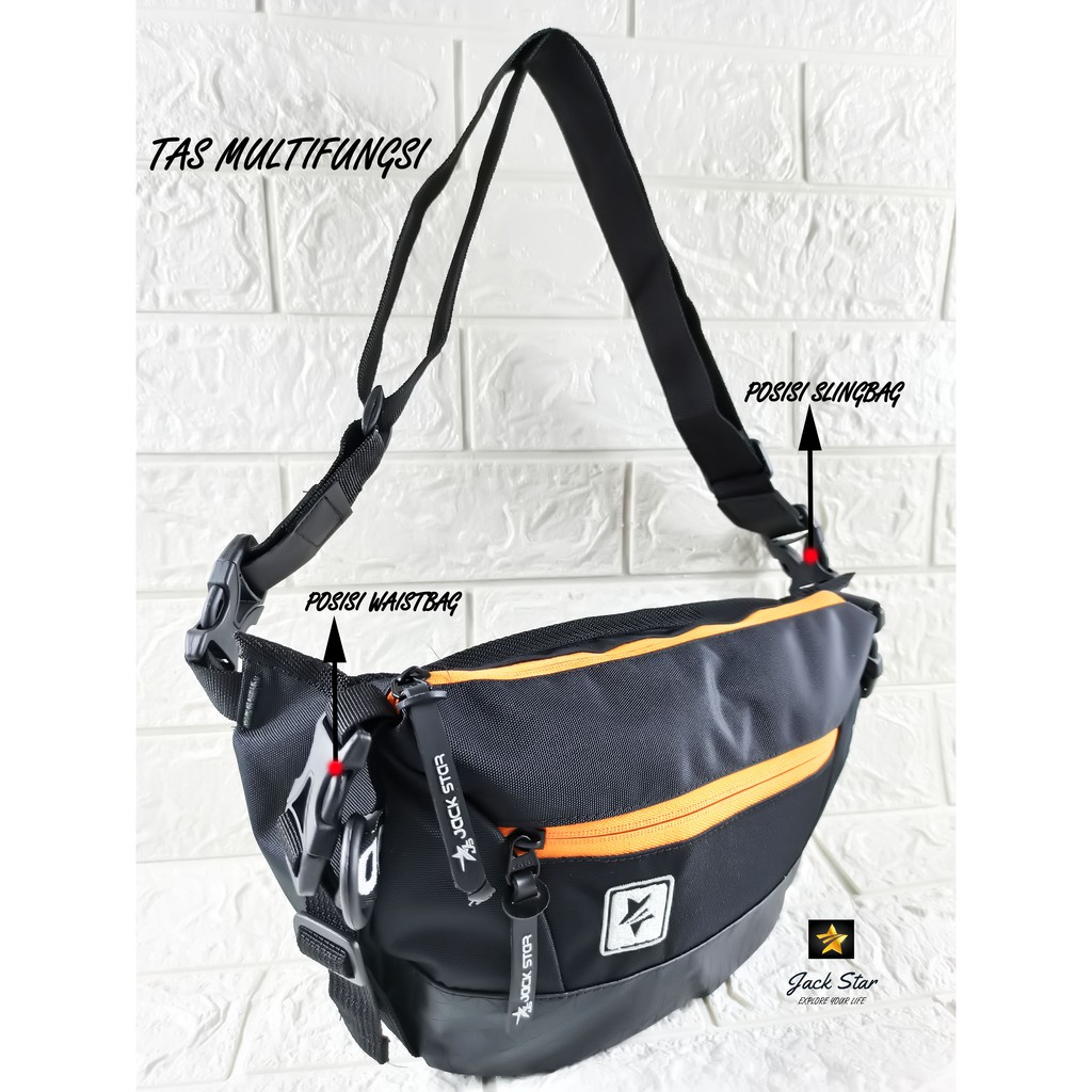 Tas Slempang Pria Sling Bag Waistbag Pria Tas Pinggang Waistbag Multifungsi Tas Selempang Terlaris Termurah