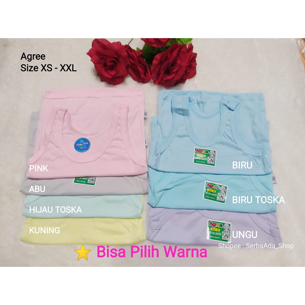 Agree Kids Kaos Dalam Anak Warna Size 0 - 7th Singlet Warna