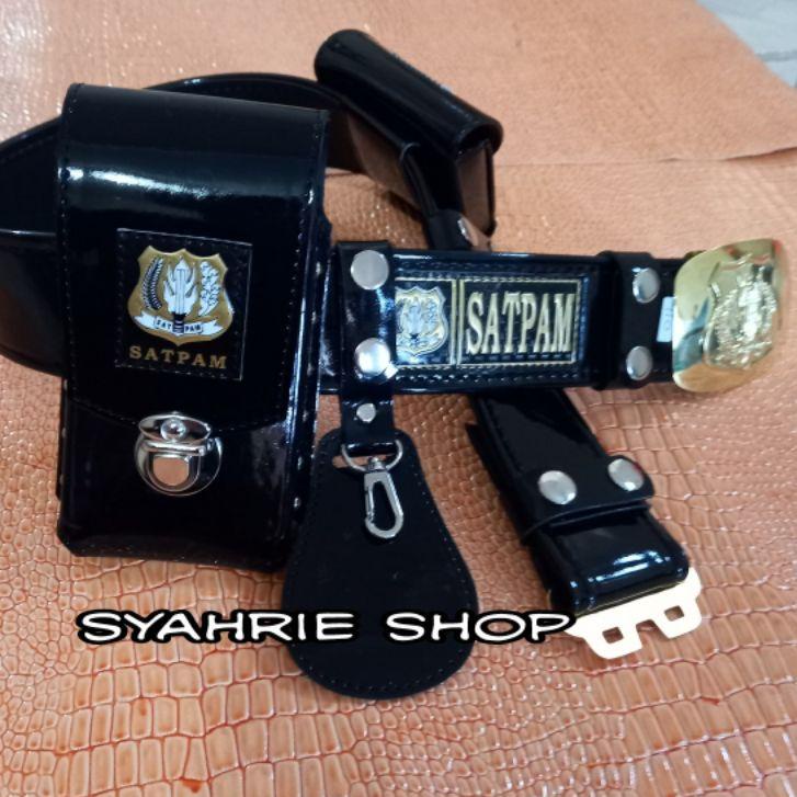 Special Price.. kopel satpam sabuk security terbaru hitam satu set lengkap (EMBOS SATPAM)