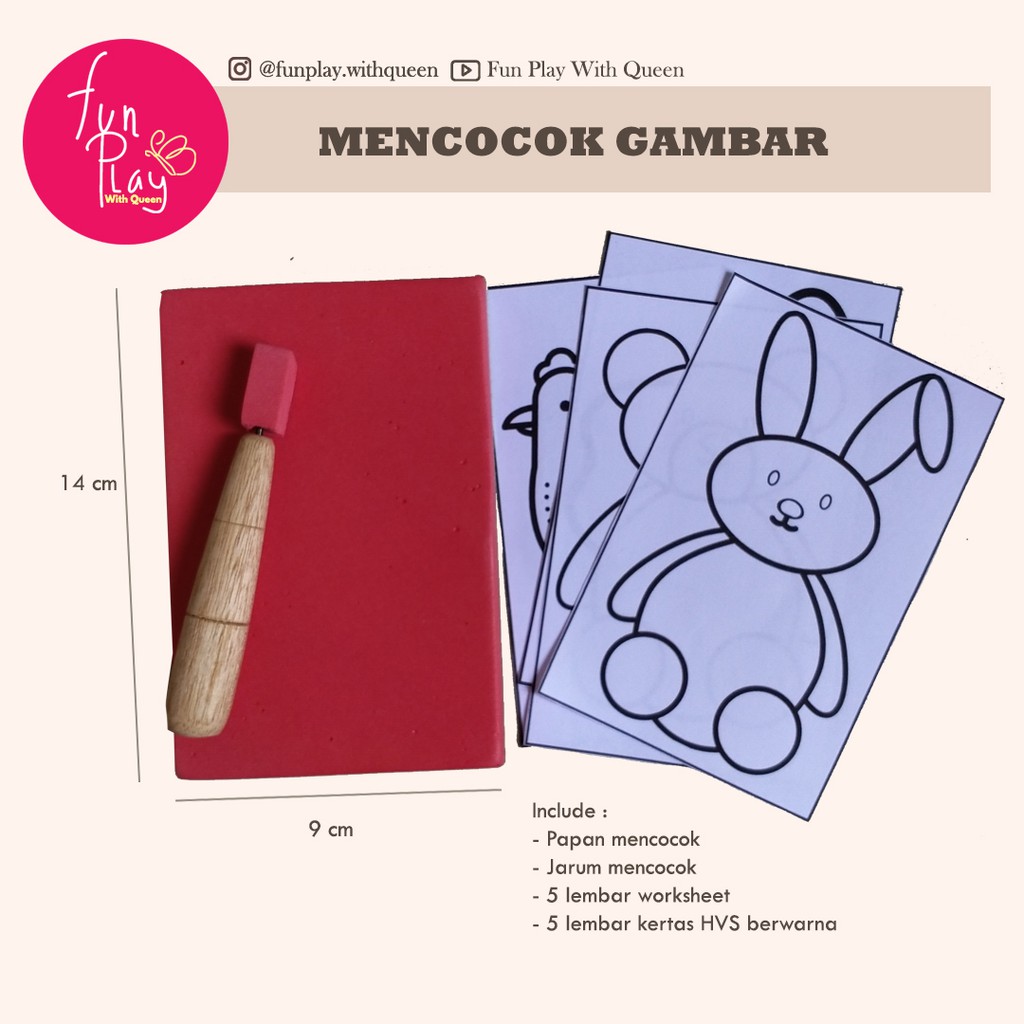 Jual Mencocok Gambar - Untuk Anak Paud, TK, Pre school, Kindergaten