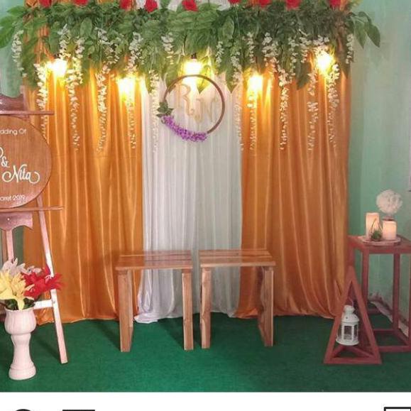 12.12 STOK READY Kain Dekorasi Panjang 2,5m Sudah Dijahit | Kain Dekor | Kain Dekorasi Lamaran Weddi