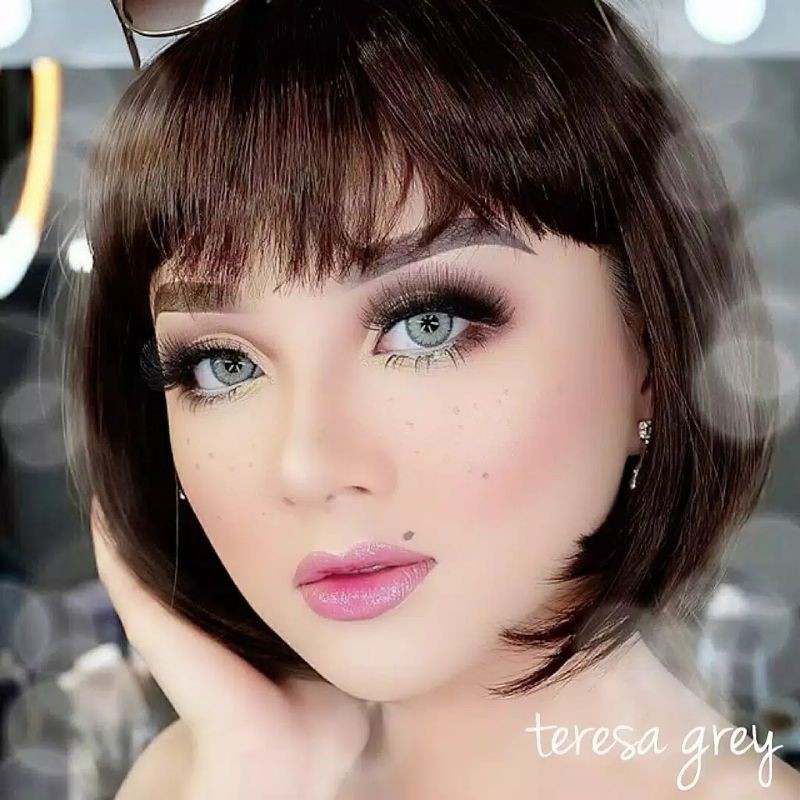 Softlens TERESA GRAY Dream Color 1 / Soflen Teresa Dreamcolor / Softlens Dreamcolor Kemasan Botol Kaca