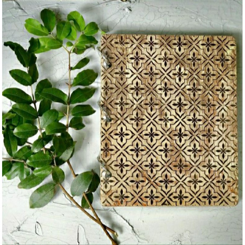

JUAL NOTE BOOK KAYU BATIK / WOODEN BATIK NOTE BOOK
