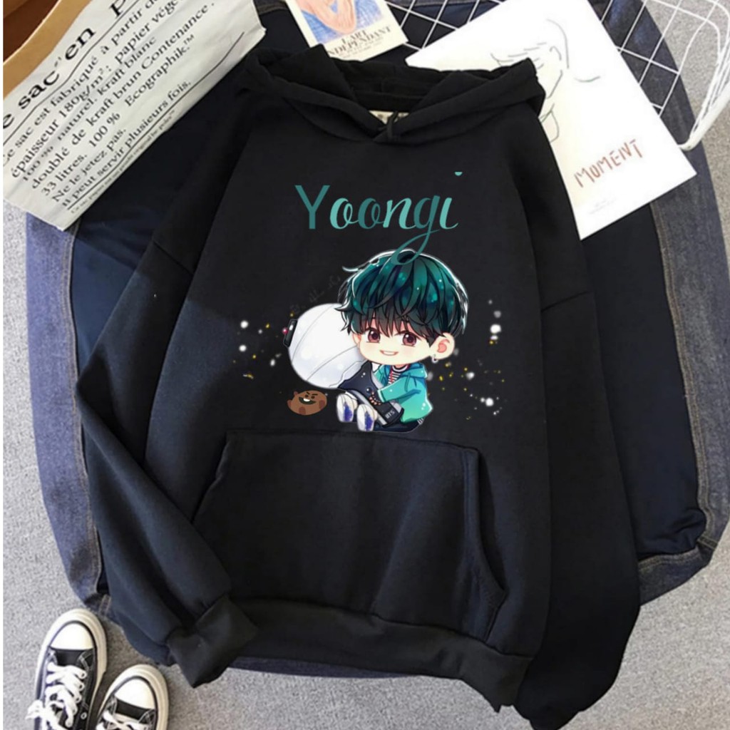 Hoodie Jungkook Bts Wanita Oversize Hodie BTS Murah Xxl Sweater Jungkook Anak Perempuan Hoodie Bt21