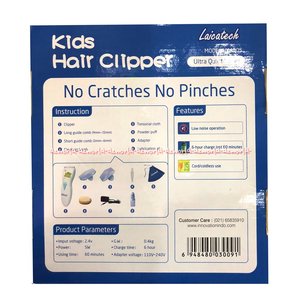 Laicatech Kids Hair Clipper Alat Potong Rambut Anak Balita Bayi