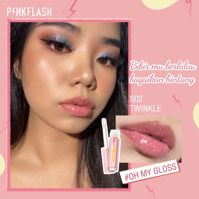 PINKFLASH OhMyGloss High Plumpmax Moisturising Shimmer Lip Gloss S02 1Piece