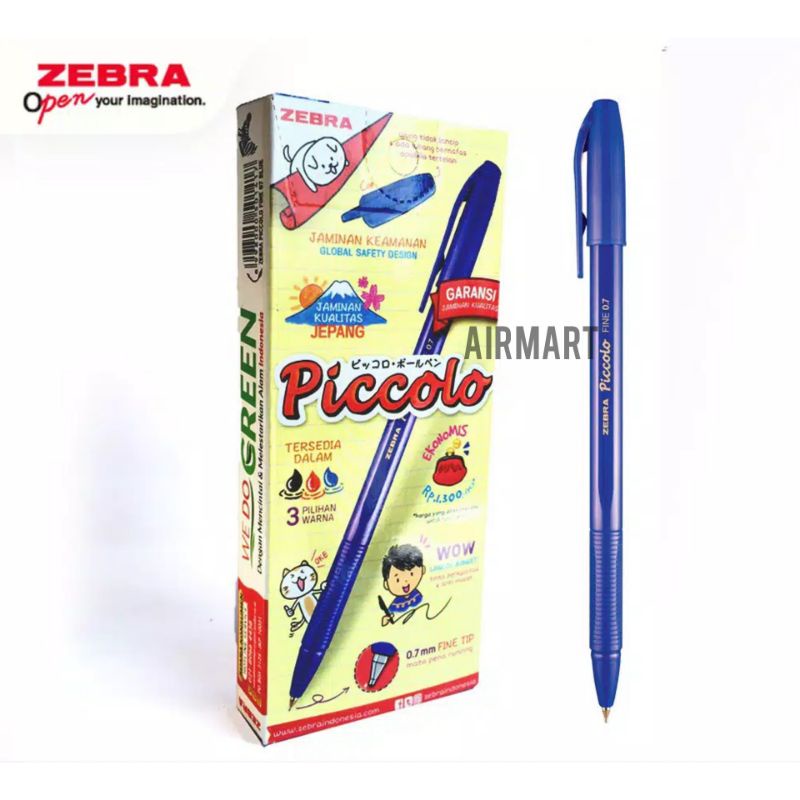 

PULPEN ZEBRA PICCOLO 0.7mm BIRU 1 PACK