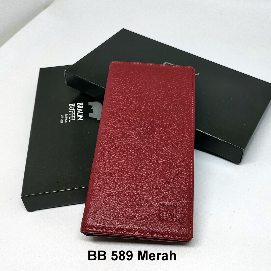 Dompet Panjang Pria Braun Buffel 589 BLACK - Motif Kulit Jeruk