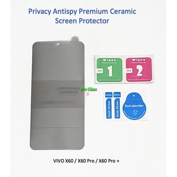 VIVO X60  X60 PRO X60 PLUS Privacy Antispy Ceramic Screen Protector