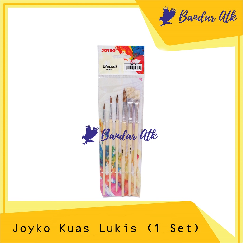 

Joyko Brush Set 6 BR 1 Kuas Lukis Kuas Cat Air Joyko Set 6 [1 SET]