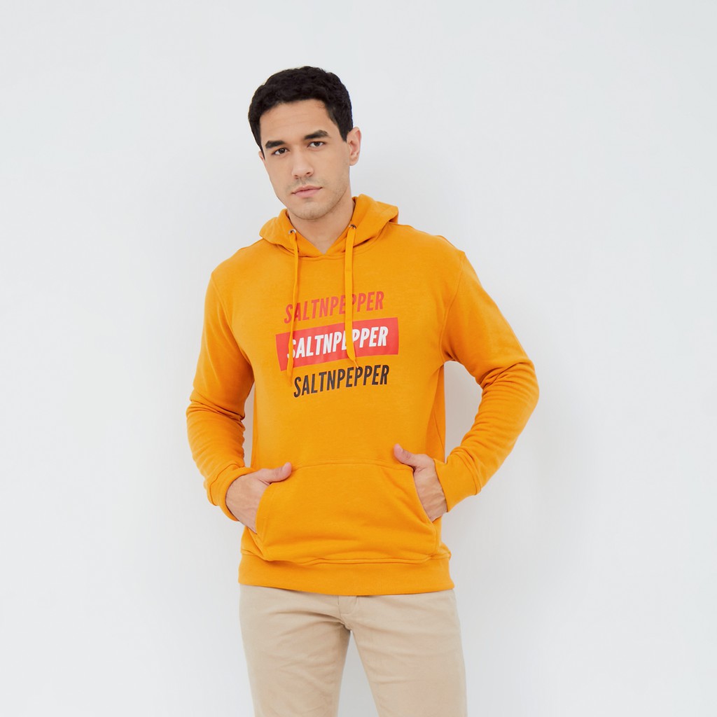 Salt n Pepper Jaket Hoodie Lengan Panjang Pria 627 Mustard