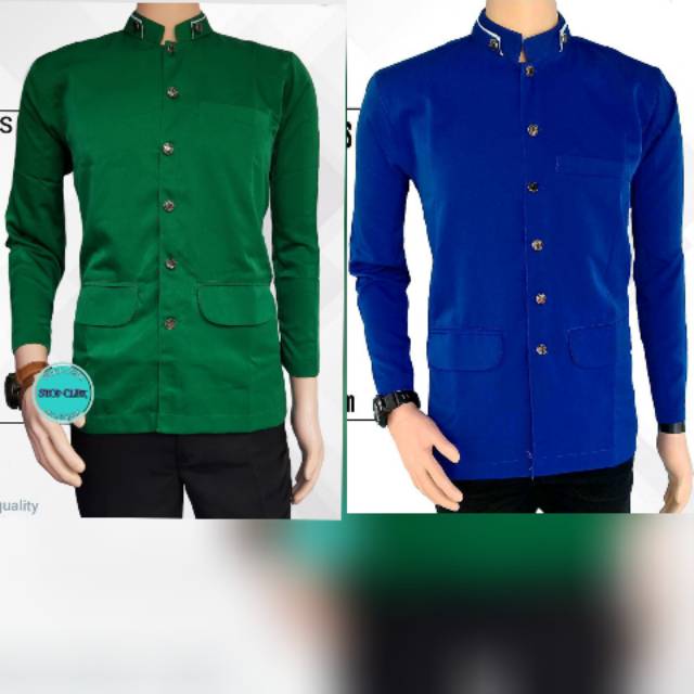 Jasko Polos Jas Koko Fashion Muslim Pria Lengan Panjang dewasa