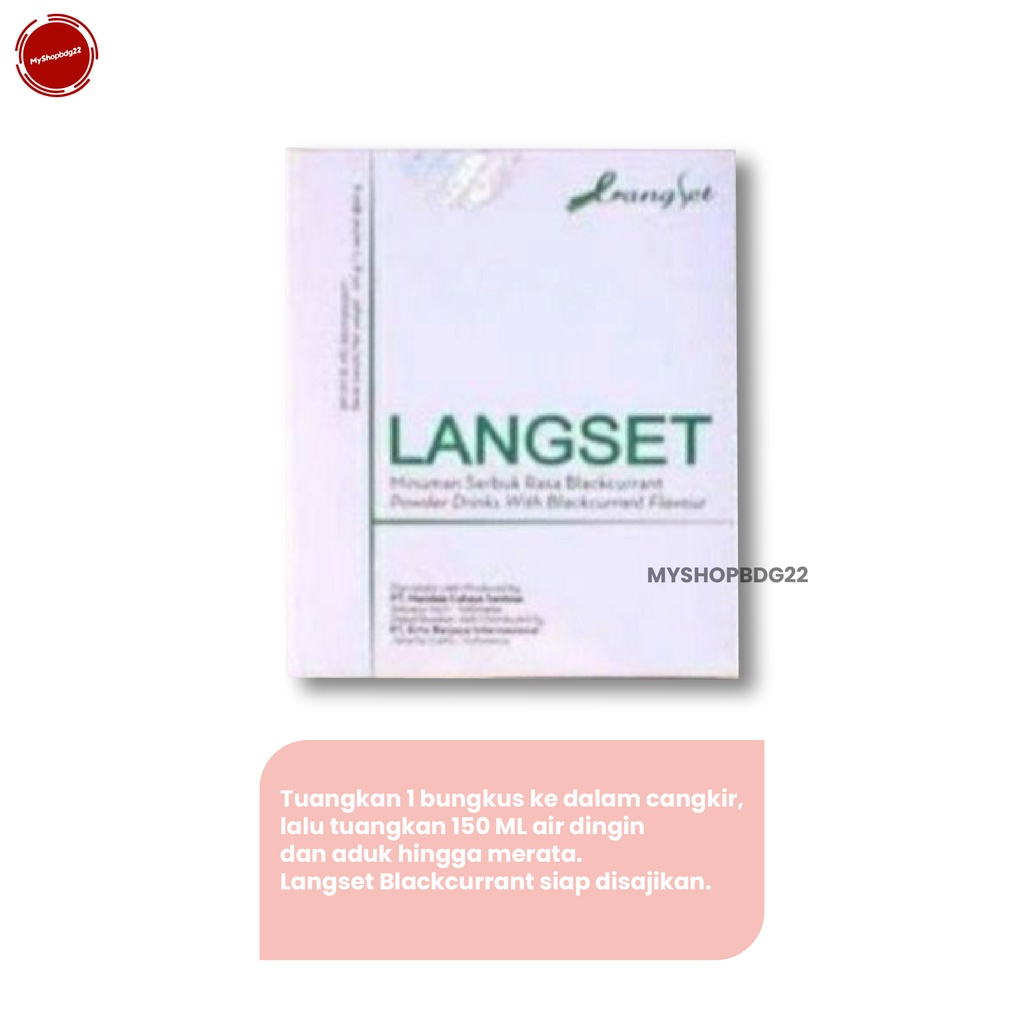 Langset Drink / Minuman Pelangsing Herbal / Pelangsing Herbal