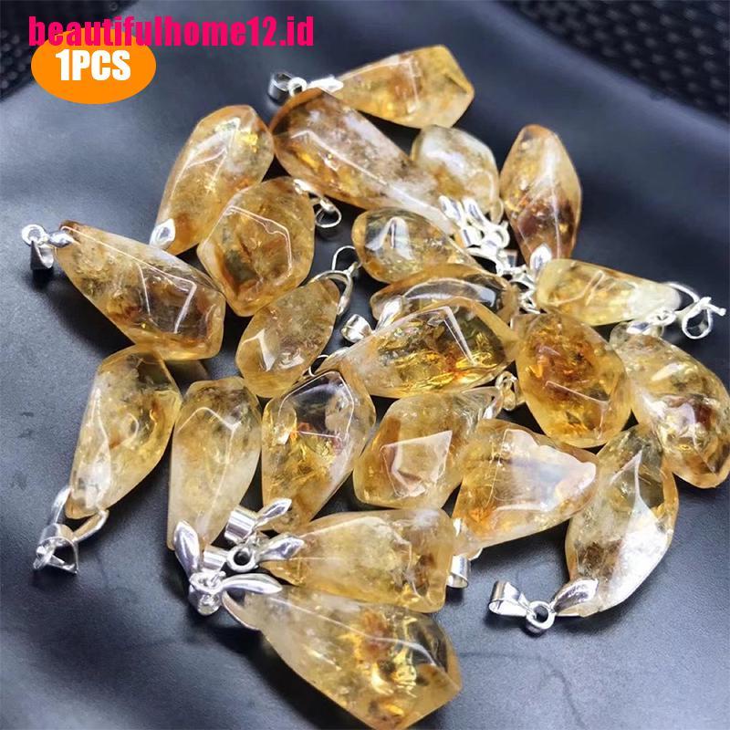 Liontin Batu Kristal Enegry Brazil Citrine Alami Untuk Penyembuhan