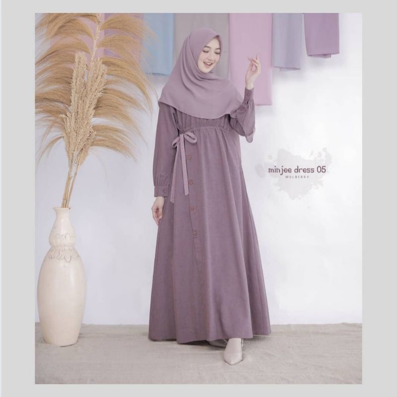 Min jee dress/Gamis Wanita/Dress Terbaru/Pakaian muslim Wanita/Gamis Supernova/Fashion Muslim Wanita-7