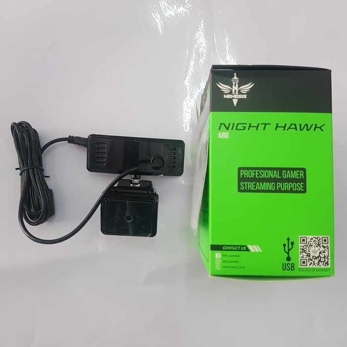 WEBCAM NYK A80 NEMESIS NIGHT HAWK HD 960P BISA TRIPOD