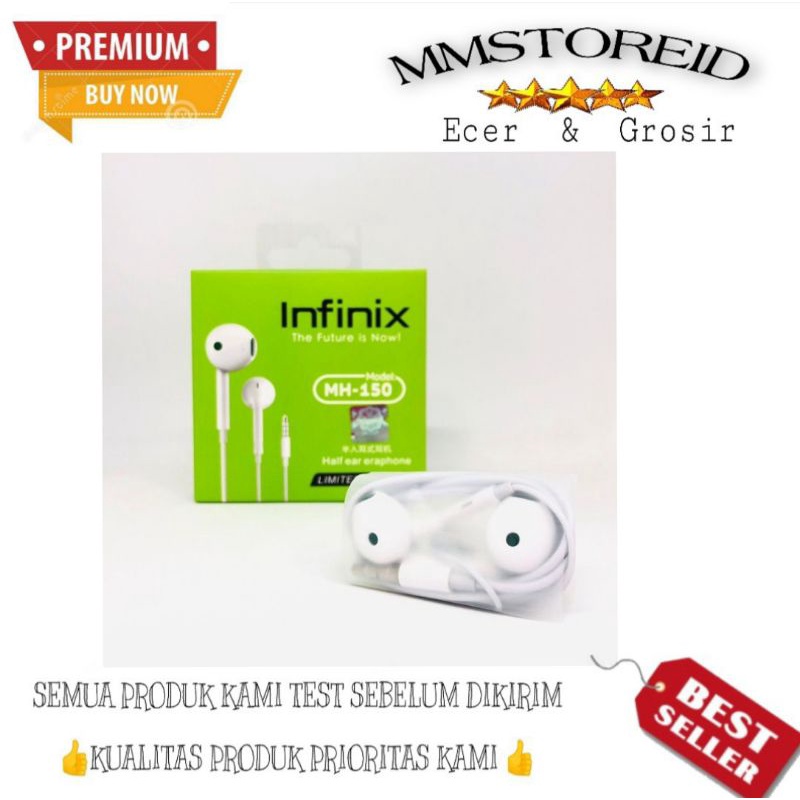 MM - Headset Infinix MH-150 Bass / Handsfree HF infinix MH-150 Extra Bass Earphone Headset Infinix M