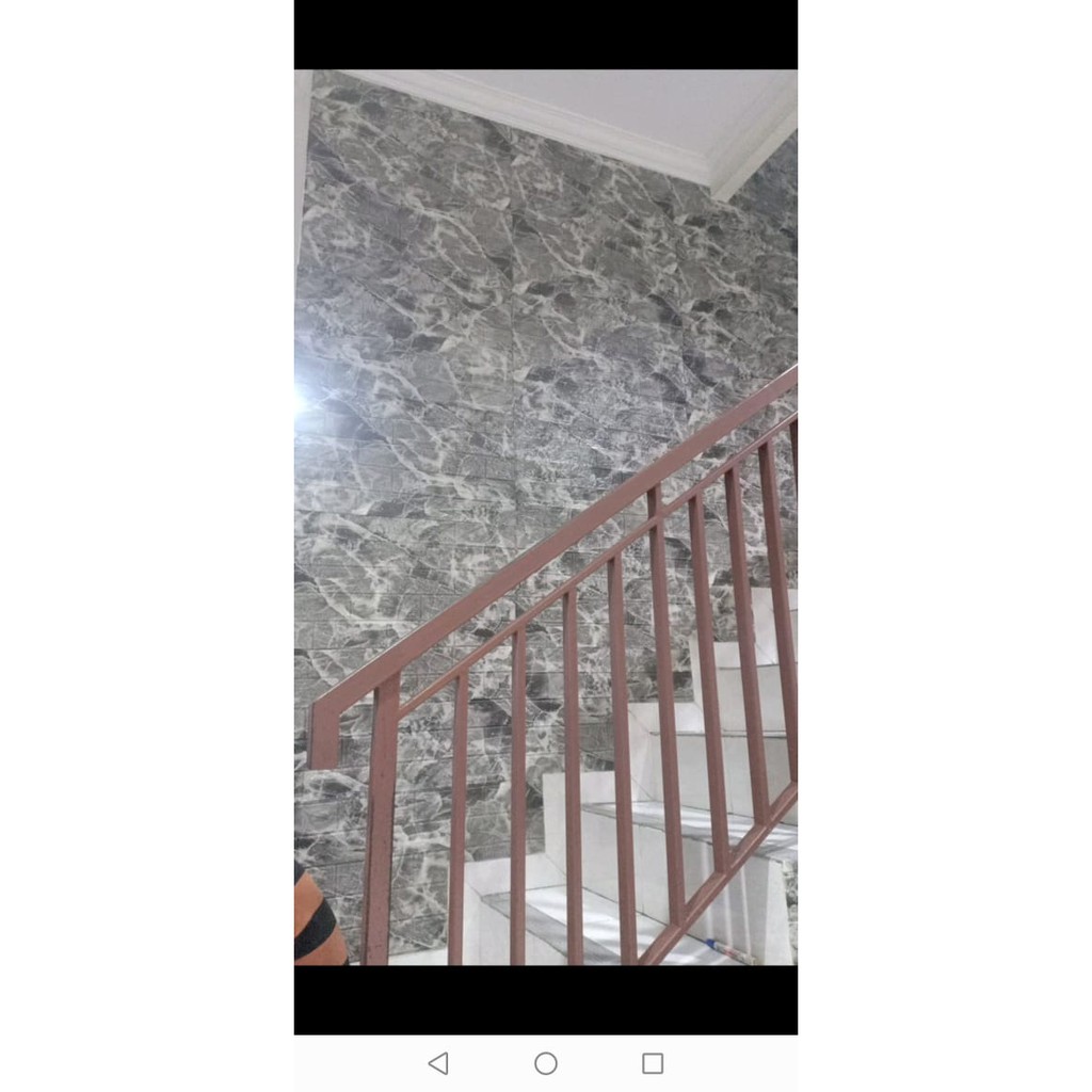 Wallpaper Tembok Dinding 3D Model Batu Bata Putih/Walpaper Tembok Dinding Untuk Mempercantik Ruangan-7