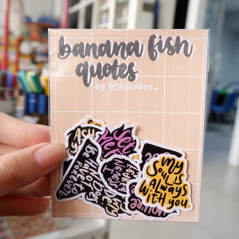 

Banana Fish Quotes Sticker Pack - ash lynx okumura eiji shorter wong anime die cut flakes stickaboo