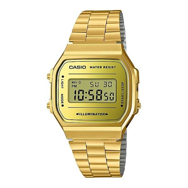 JAM TANGAN WANITA CASIO A-168WEGM-9 ORIGINAL - A168WEGM GOLD