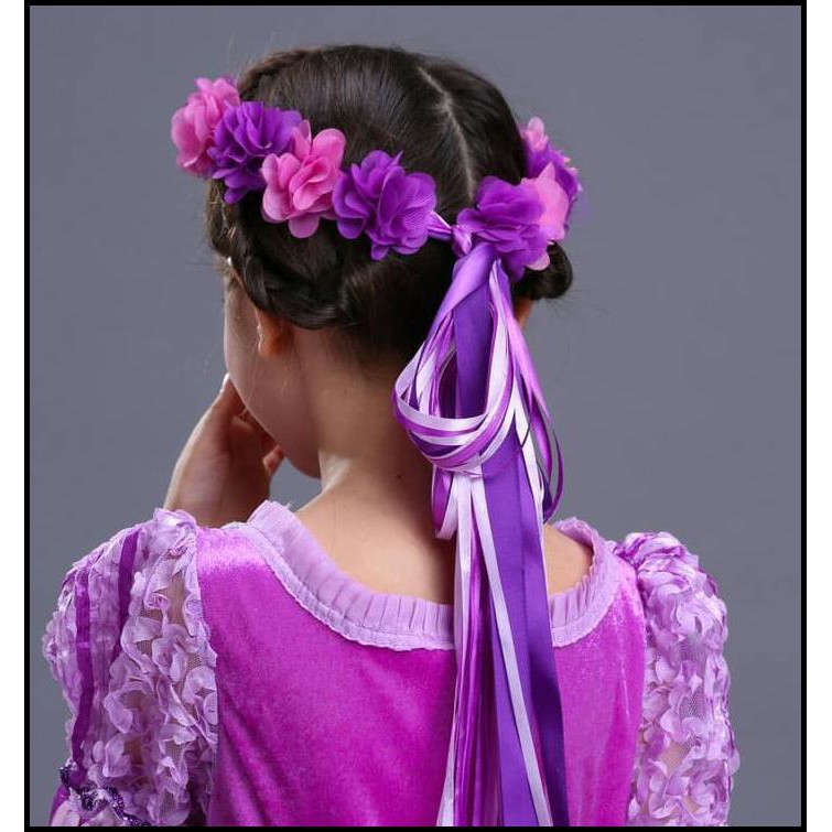 Dii2 Gs3047 Flower Headband (Bajukiddie) Bando Princess Rapunzel Rambut Mx9K