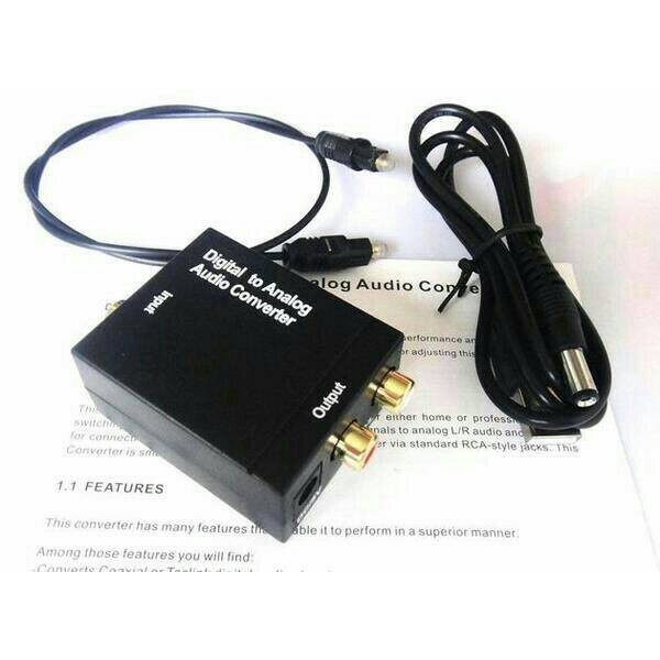 converter audio digital to analog + kabel optik