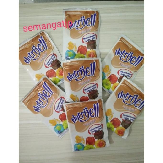 

agar" Jelly Powder Nutrijell ekonomis Rasa coklat chocolate 20 gr MURAH Kode 1393