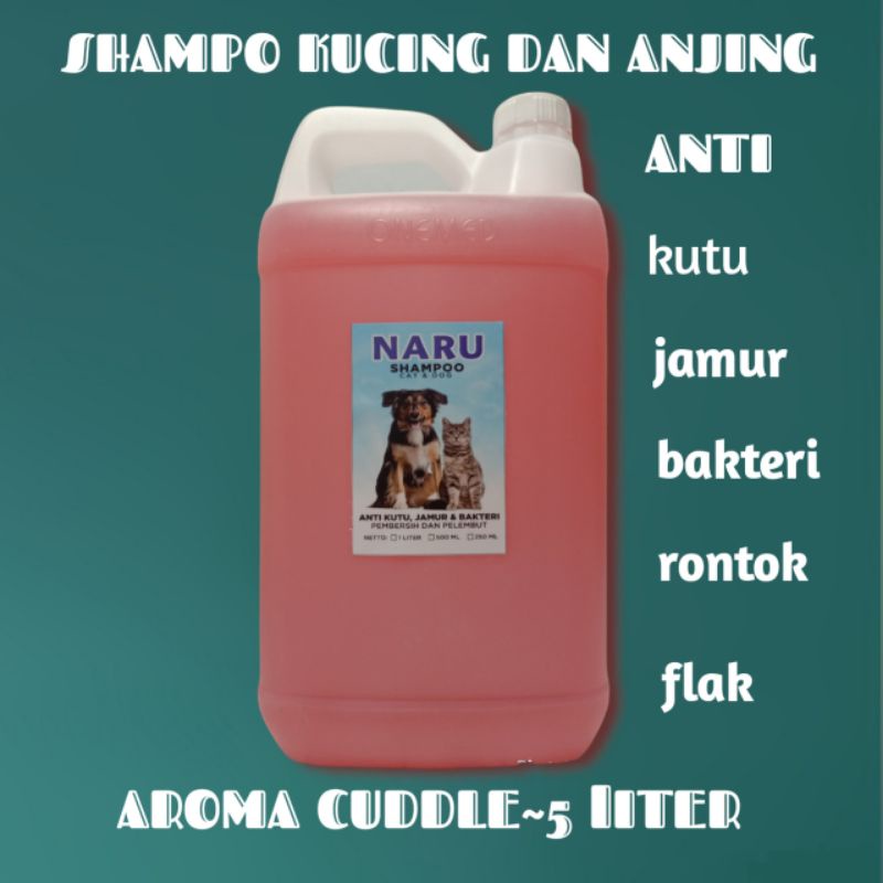 SHAMPOO KUCING DAN ANJING NETTO 5 LITER- ANTI KUTU- JAMUR- BAKTERI-FLAK'