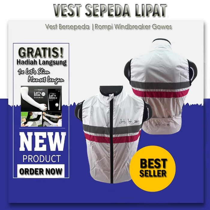 Jual Rompi Sepeda Lipat Brompton | Brompton Vest (White) Diskon