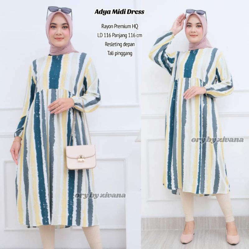 Midi dress RAYON PREMIUM - KHAILA MIDI //JF604