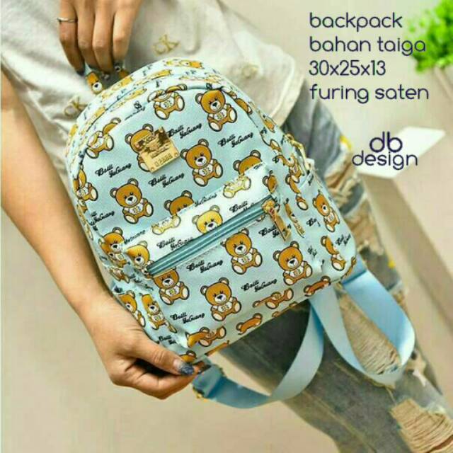 Ransel motif beruang /tas ransel murah /fashion wanita