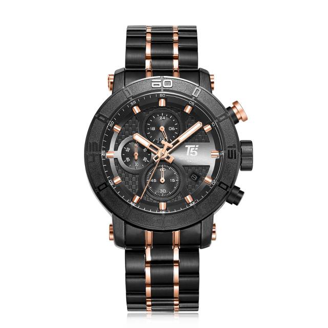 JAM TANGAN PRIA T5 ORIGINAL H3635 WATERRESIST CHRONOGRAPH  PLUSBOX PAPERBAG T5