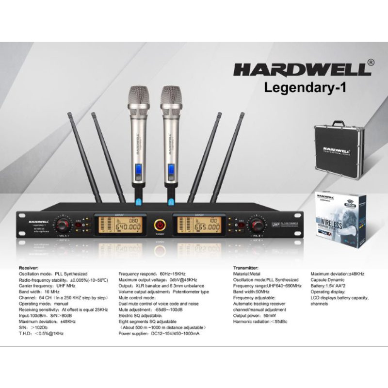 MICROPHONE HARDWELL LEGENDARY 1 WIRELESS ORIGINAL HARDWELL