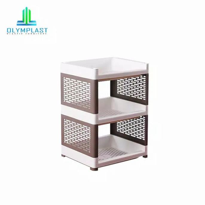 ] Rak Susun Plastik Olymplast / Rak Susun 3 / Rak Buku / Rak Serbaguna