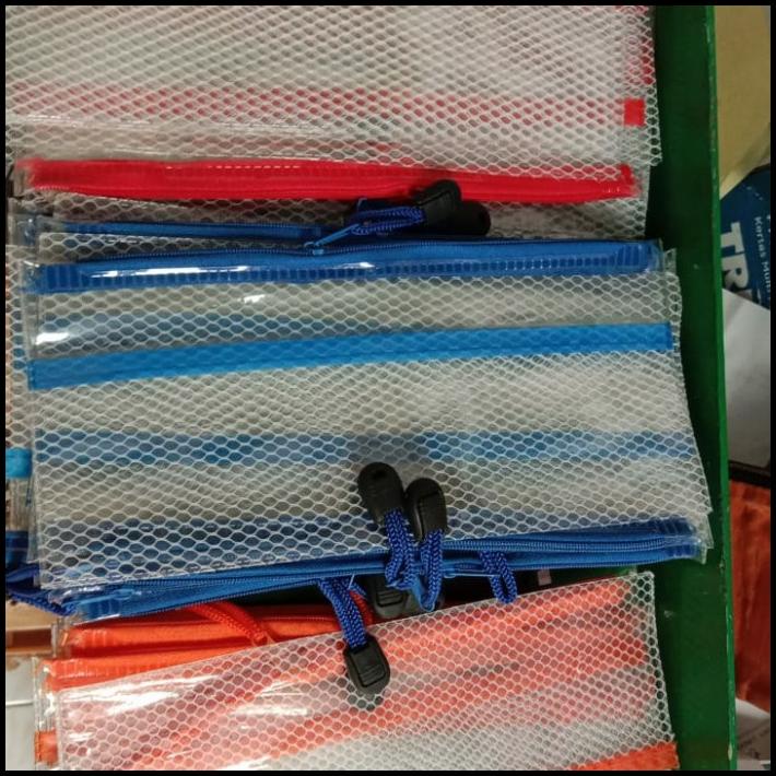 

Tempat Pensil Big 9005 A6 Dompet Map Resleting Bening Transparan