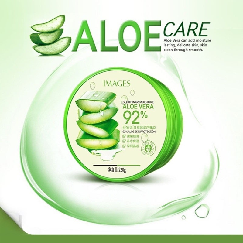 BEAUTY7 JAYA - IMAGES Aloe Vera Soothing Gel 92% 220 ml / Aloe Vera Gel Wajah Glowing Masker Wajah Pelembab Rambut